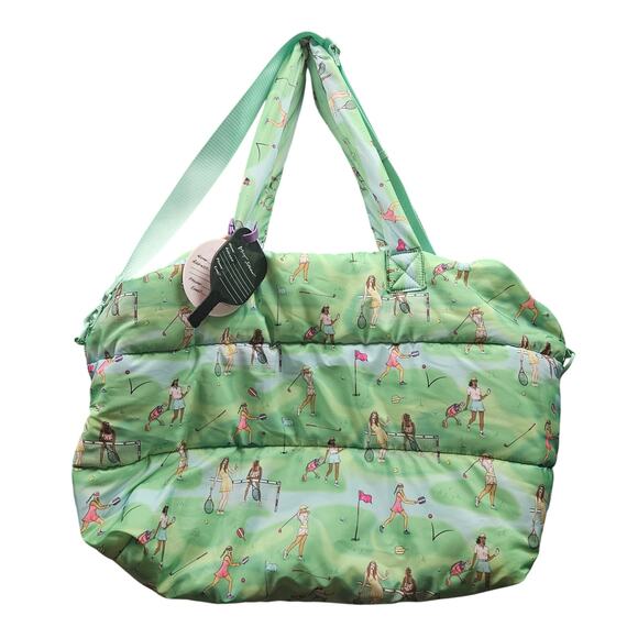 Betsy Johnson Golf Tennis Pickleball Travel Bag Crossbody Tags NWOT Green Sports - Picture 1 of 10